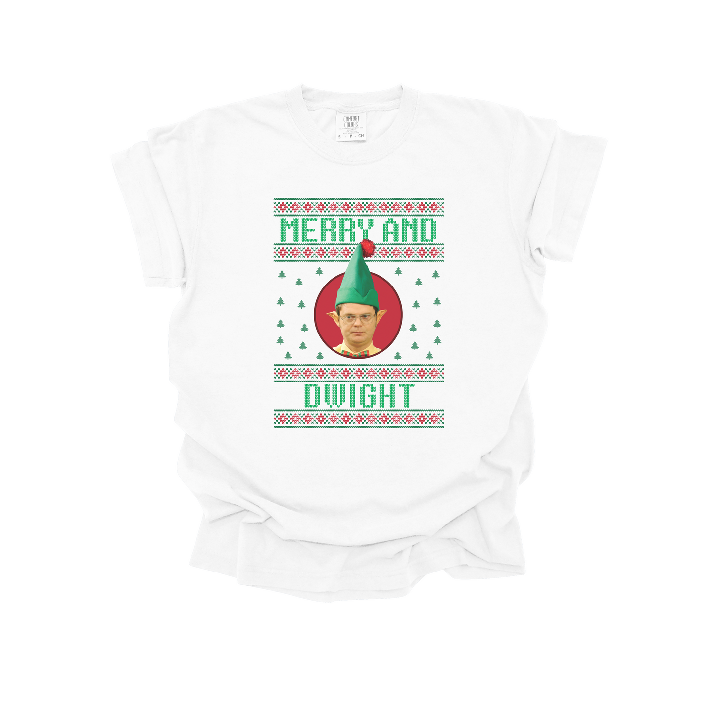 Merry and Dwight Ugly Christmas Tee