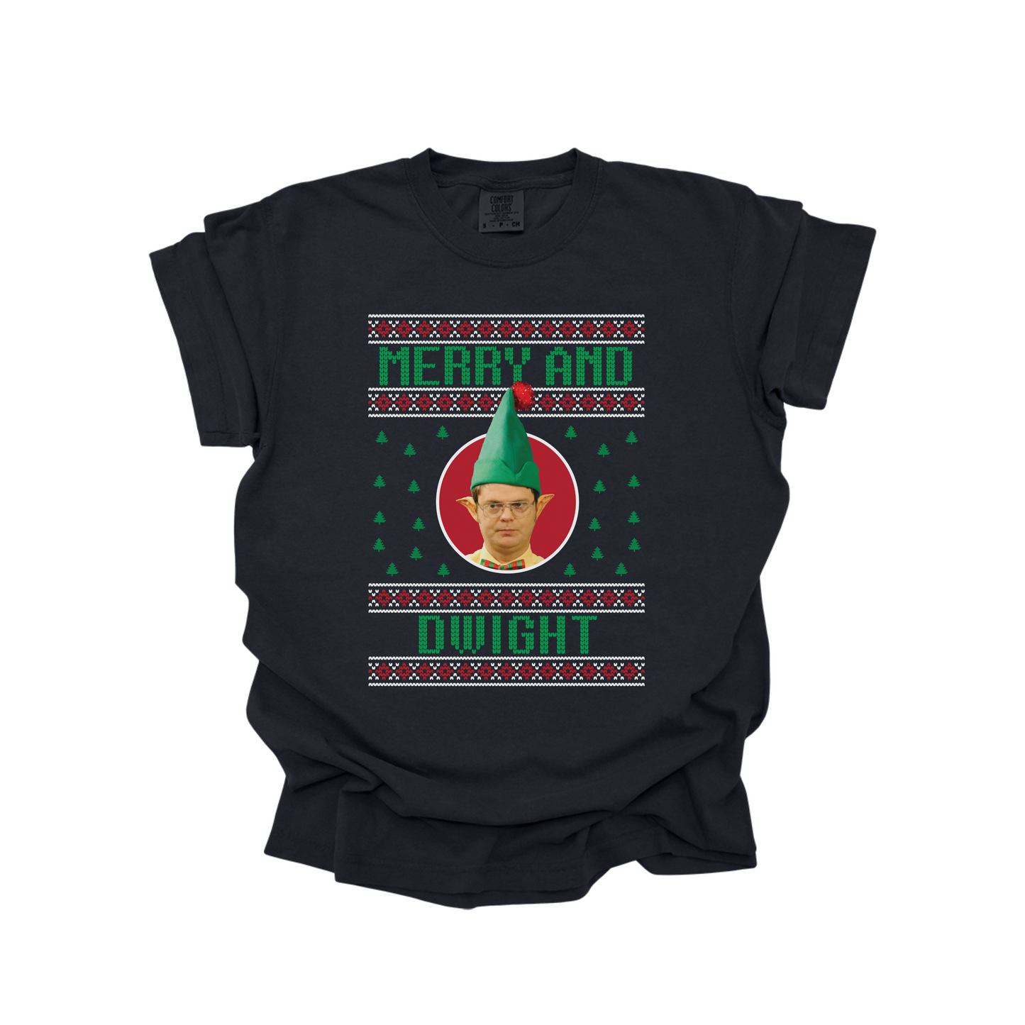 Merry and Dwight Ugly Christmas Tee